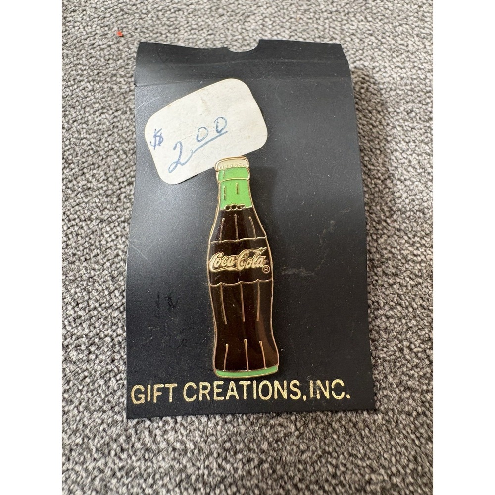 1986 Vintage Coke Bottle Enamel Metal Coca-Cola Promo Hat Pin Collectible NEW